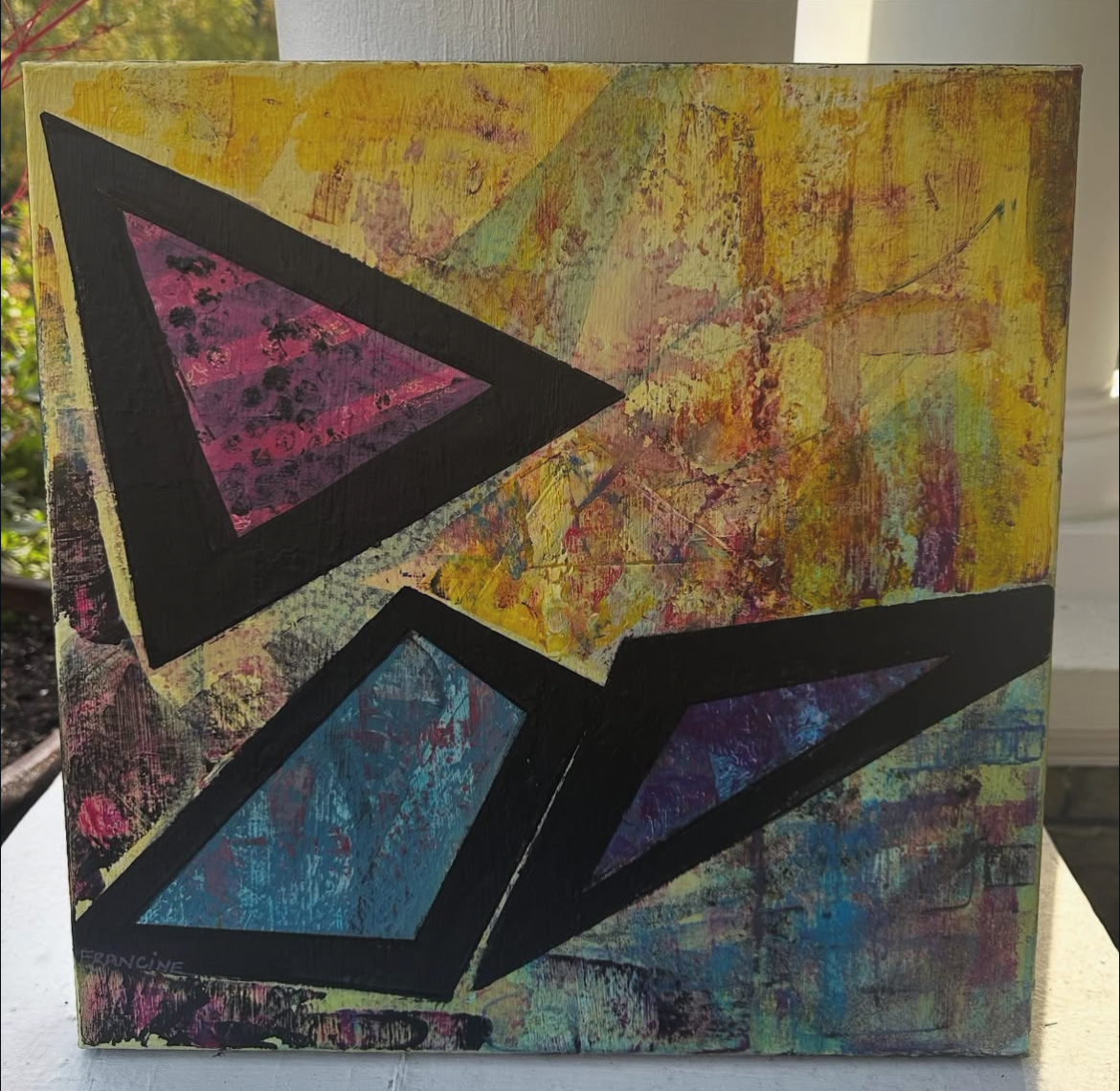 The Gathering, 16 x 16 acrylic on canvas